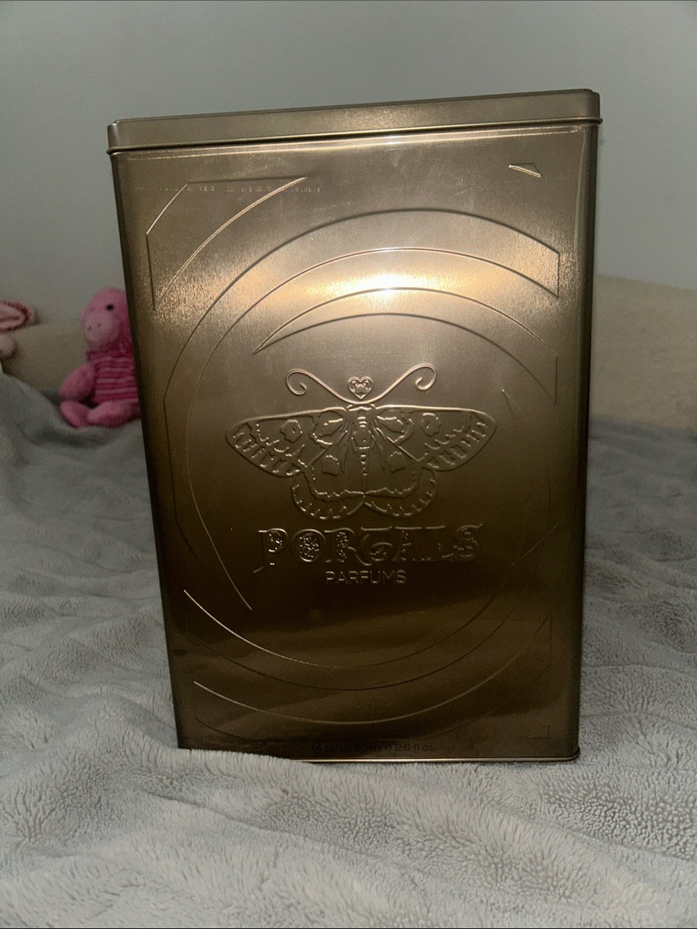 Melanie Martinez Metallic Gold Portals Parfums storage tin